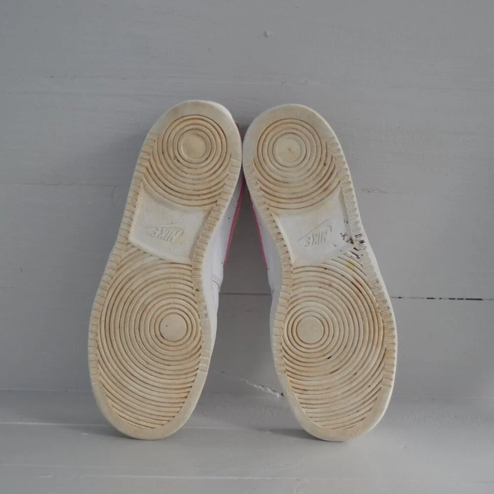 Nike Pink White Sneakers Women's 9 Court Vision Low Top Shoes CD5434-110 - Picture 7 of 10